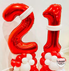 Lovoir 23-number balloon hung as a bold party focal point