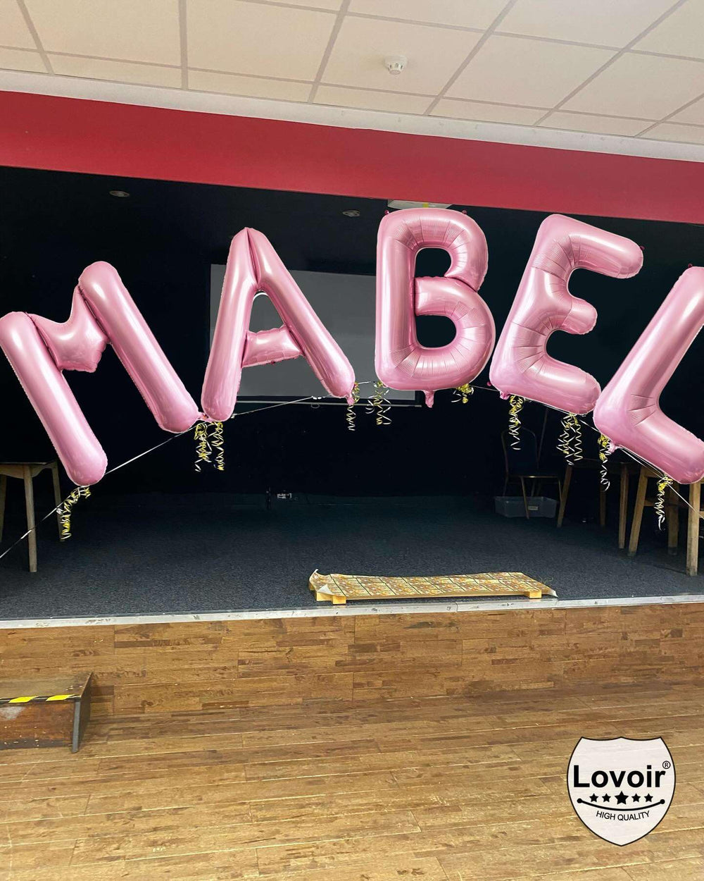 Lovoir balloon inflated with air or helium offers flexible styling options