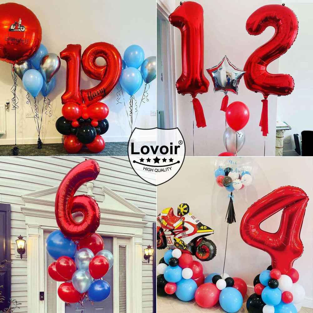 Lovoir anniversary celebration with red 23-number balloon
