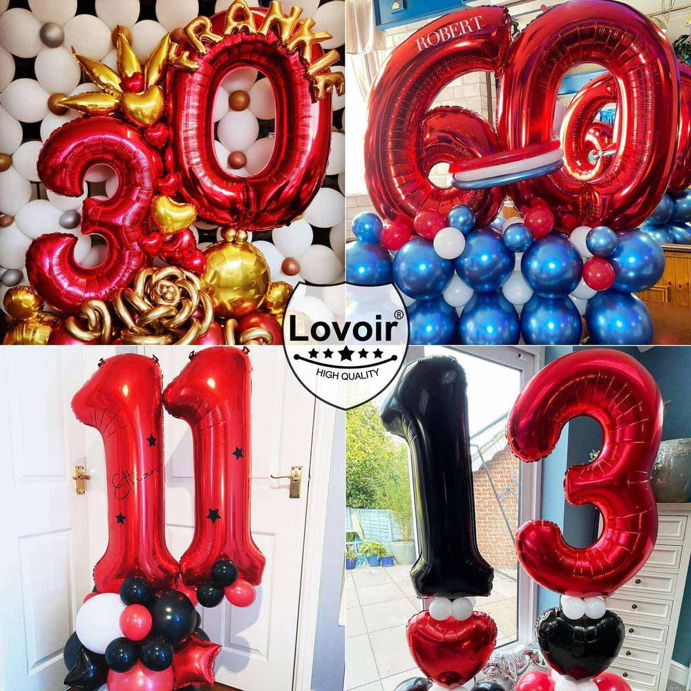 Lovoir red 23-number balloon displayed as wall decor
