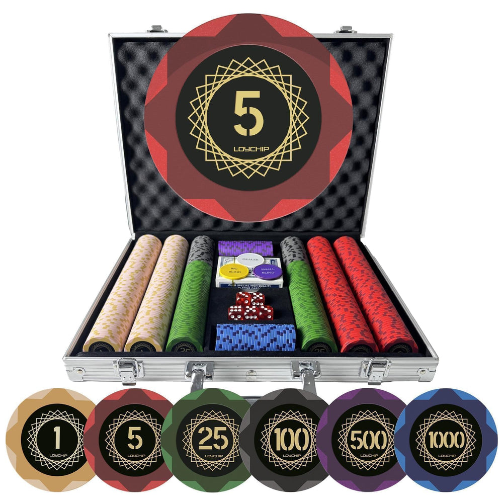 LOYCHIP heavy 14g poker chips on felt offer casino like weight and authentic feel.