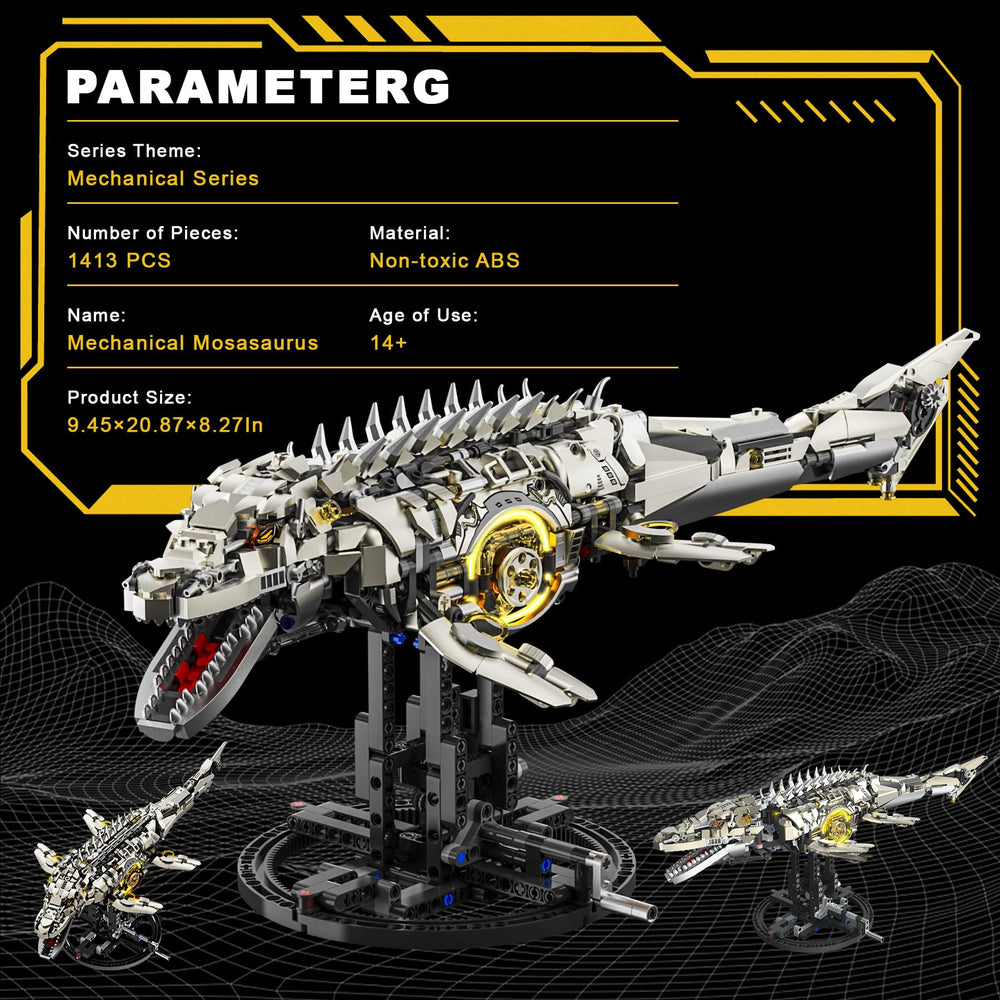 Loyratche Mosasaurus dual-sided LED lighting enhances deep-sea ambience
