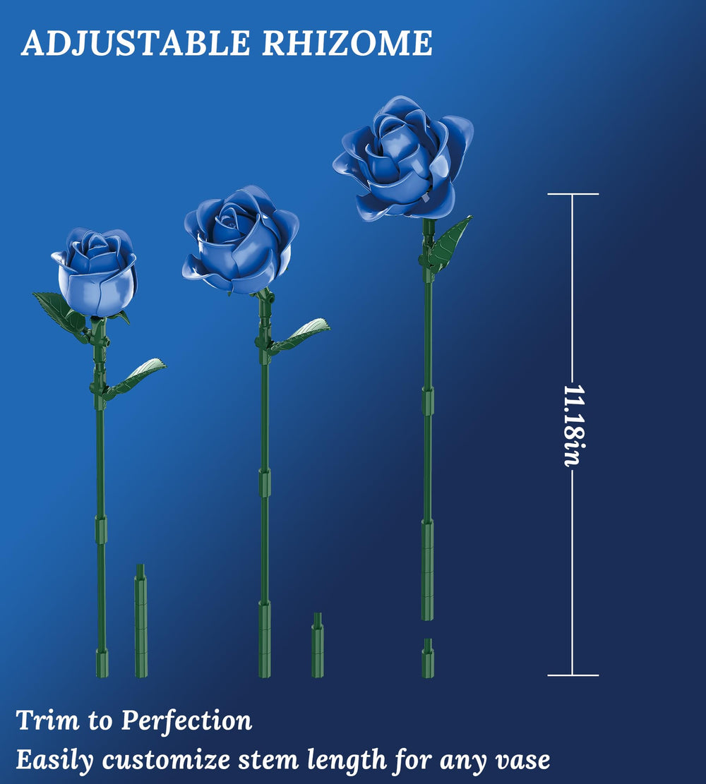Loyratche Poseable Rose Leaves: flexible stems enable versatile arrangements and vignette storytelling.