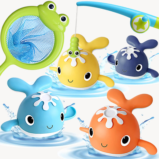 LOYUEGIYO magnet fishing rod aids hand-eye coordination during bath play.