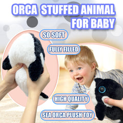 LoYuSenn orca plush design, cute sea animal for kids to cuddle