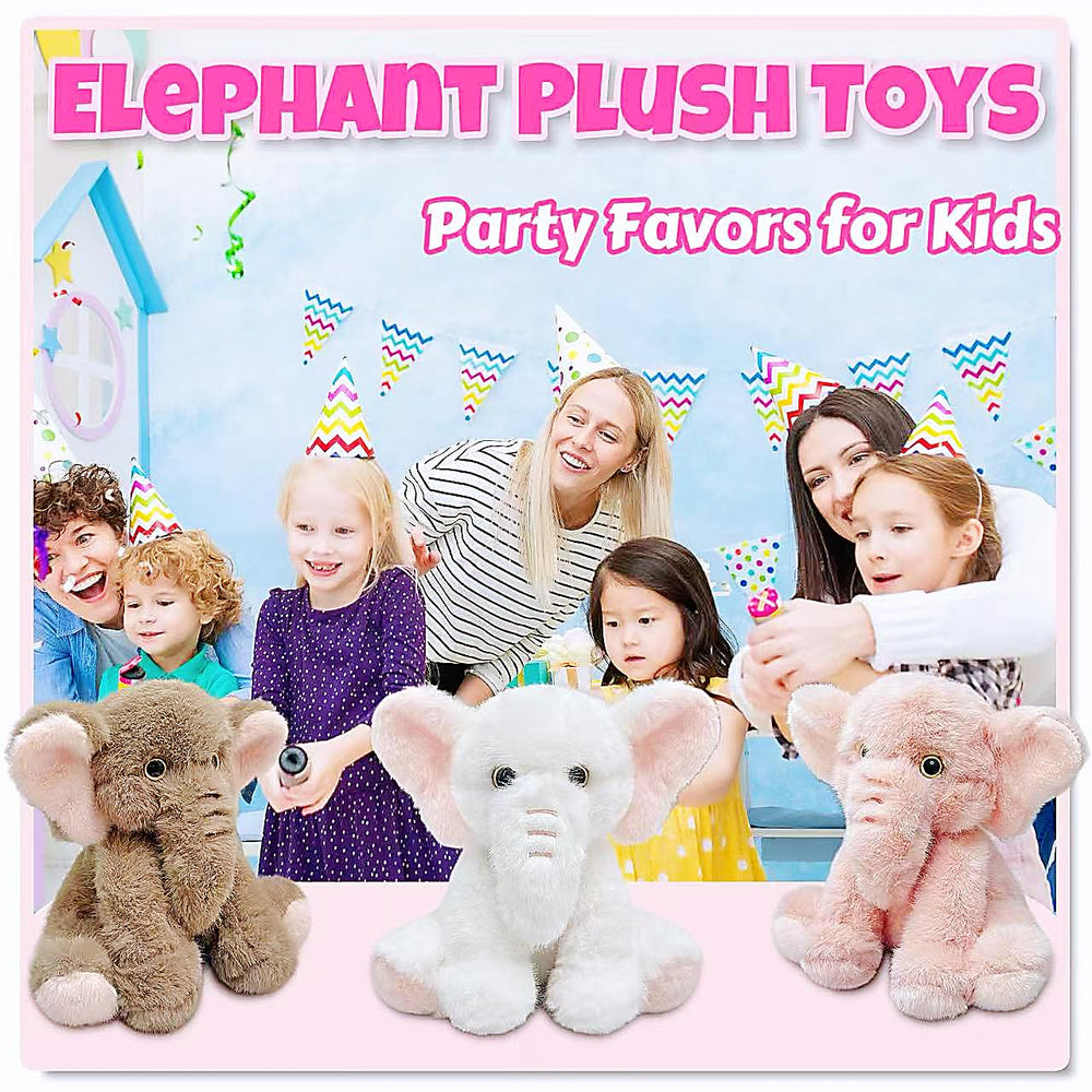 LoYuSenn pink elephant plush arrives ready for gift-giving.