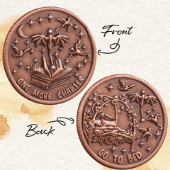 Solid copper construction of the LParkin coin emphasizes durability and keepsake value.