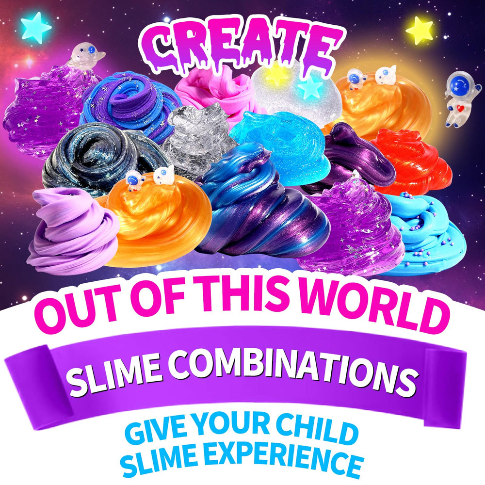 LPFEZRS Mini Galaxy Slime Kit butter-slime texture for fluffy, easy kneading fun