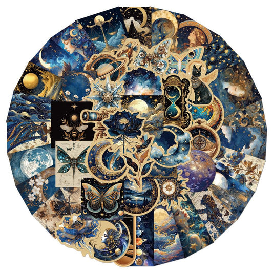 LQFMAY fantasy graffiti galaxy stickers for laptops with vivid colors and durability