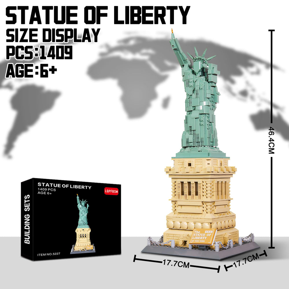 LQPFBSM Statue of Liberty torch-detail, perfect for dramatic shelf centerpiece.