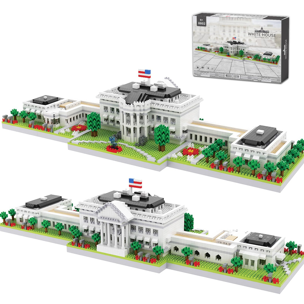 LQPFBSM White House micro blocks exterior panorama for impressive display