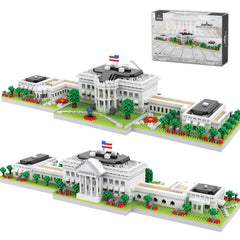 LQPFBSM White House micro blocks exterior panorama for impressive display
