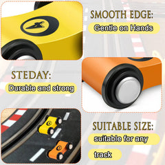 Lragvtbk wooden mini car orange sturdy build supports durable play