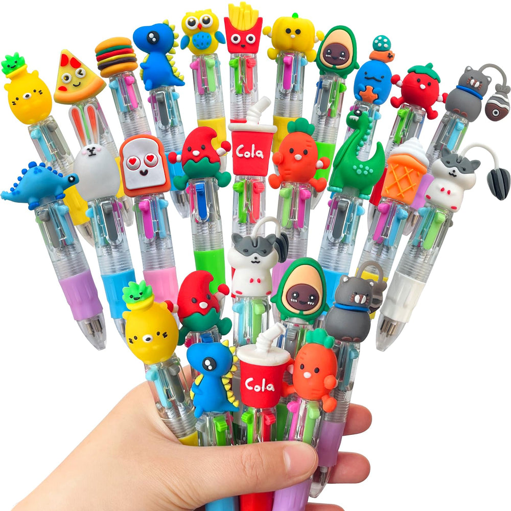 Lshfwn mini multicolor pen with animal pattern for kids' fun writing.