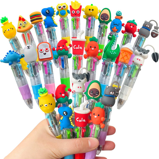Lshfwn mini multicolor pen with animal pattern for kids' fun writing.
