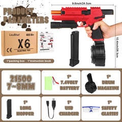 LSuBhef Gel Blaster X6 drum hopper enabling rapid ammo reloads during play