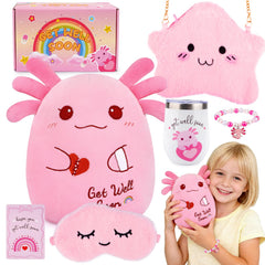 LSYDCARM axolotl plush close-up, a soft comfort buddy for kids