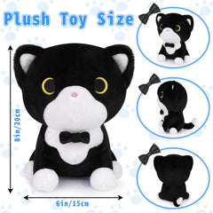 LSYDCARM tuxedo cat plush in bed or chair for gentle hugs