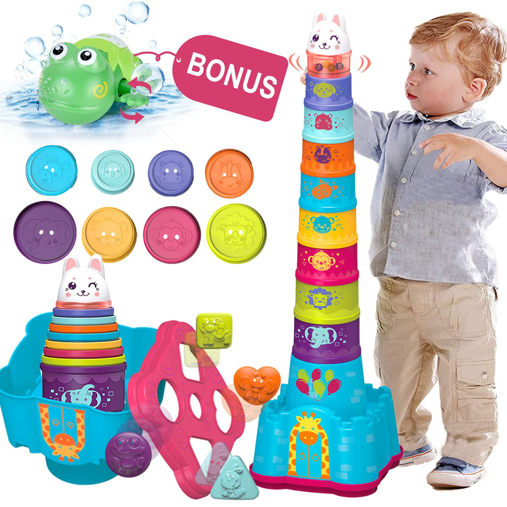 LTKFFFdp baby stacking cups for early learning and sensory play.