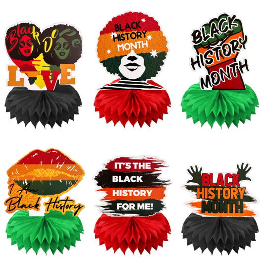 LUANDME Black History honeycomb centerpiece assembly for quick table dΓ©cor