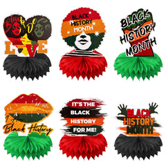 LUANDME Black History honeycomb centerpiece assembly for quick table décor