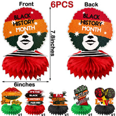 LUANDME honeycomb centerpiece tabletop décor enhances Black History Month celebrations