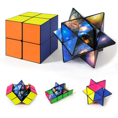 Luaxkpi 2-in-1 Infinity Cube Toy transforming between shapes for hands-on focus.