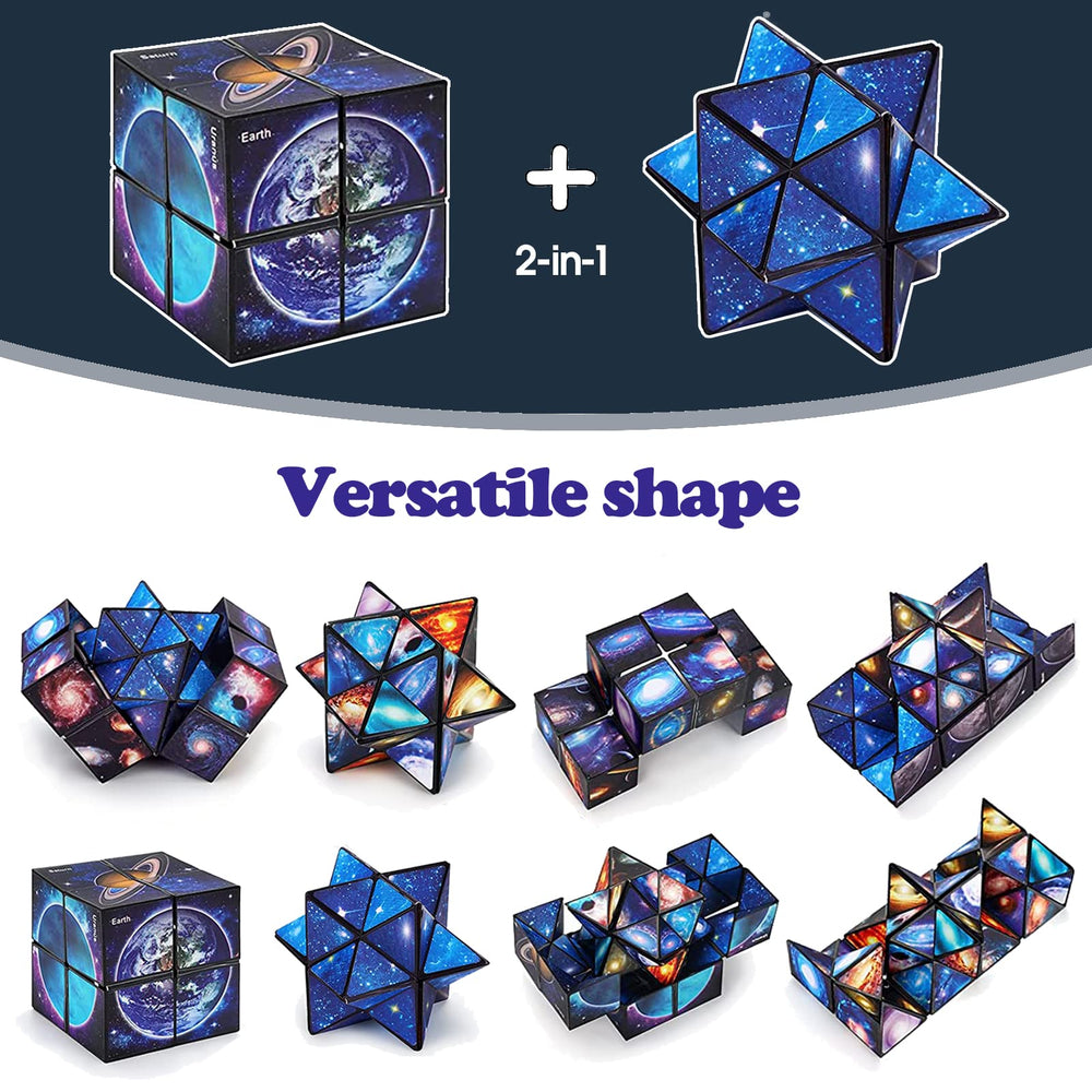 Luaxkpi star cube with planet stickers sparks imaginative play