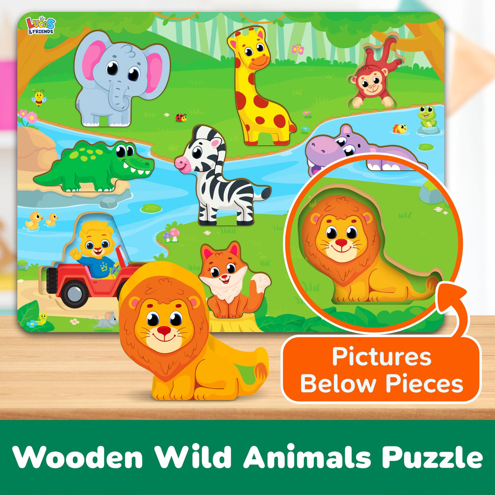Lucas & Friends kids learning toy puzzle board supports imaginative play