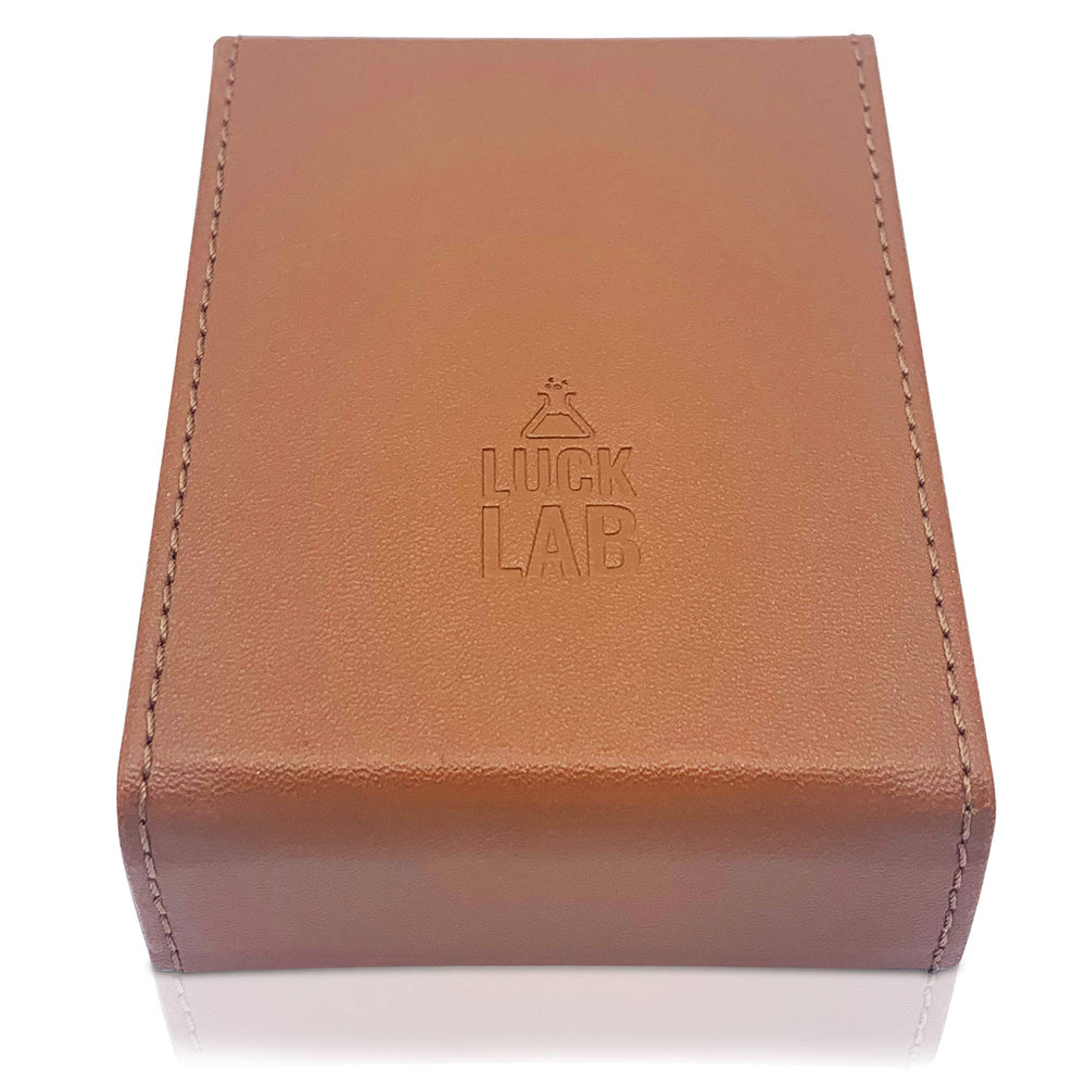 Luck Lab brown-faux-leather finish adds premium look.