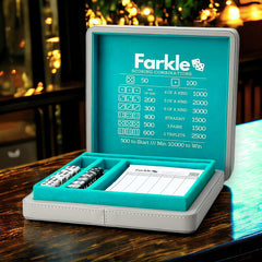 Luck Lab Farkle turquoise pearl dice colors for easy recognition.