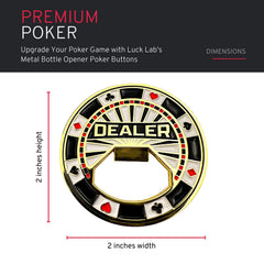 Luck Lab gold plated 3mm thick poker buttons emphasize quality.