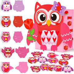 Luck Sea Valentines Owl Mailbox Kit main view, a colorful classroom craft for exchanges