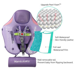 Luckclubtojoy Mambobaby Float uses pearl foam core for steady buoyancy.