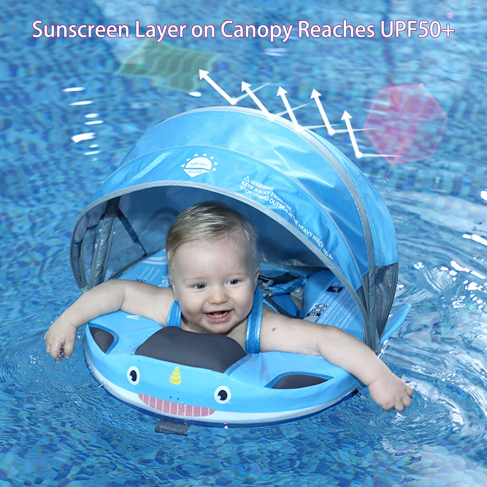 Luckclubtojoy Mambobaby Narwhal Pink float tail adds buoyancy for stability