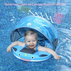 Luckclubtojoy Mambobaby Narwhal Pink float tail adds buoyancy for stability
