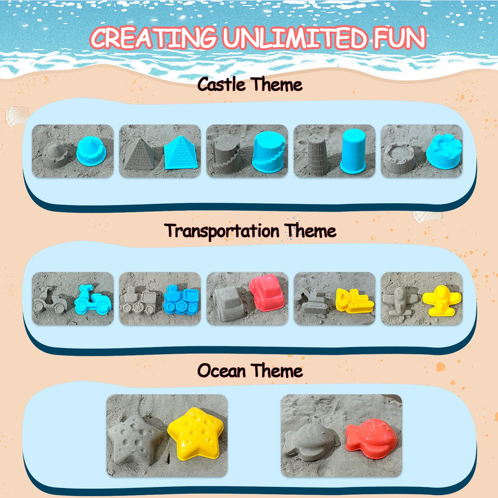 Luckfuture sand molds animal set inspires seaside wildlife creations.