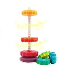 LUCKFUTURE rainbow colors stacking rings engages visual perception and color discrimination.
