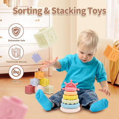 LUCKFUTURE wooden sorting toys help develop spatial awareness through playful sorting.