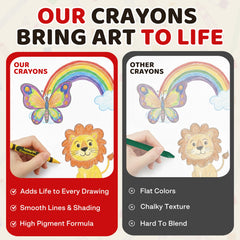 Lucky Art Crayonology crayons in bulk for easy storage and savings.