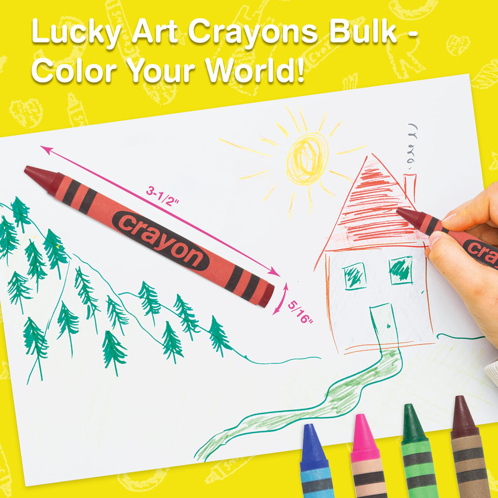 Lucky Art Crayonology smooth coloring crayons for precise, even application.