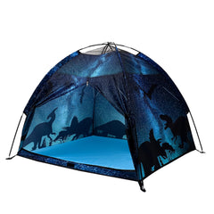 Lucky Castle Kids Play Tent durable polyester material with reinforced stitching.