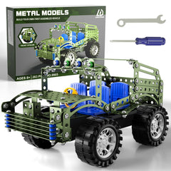 Lucky Doug model truck in army green, ready for display and play.
