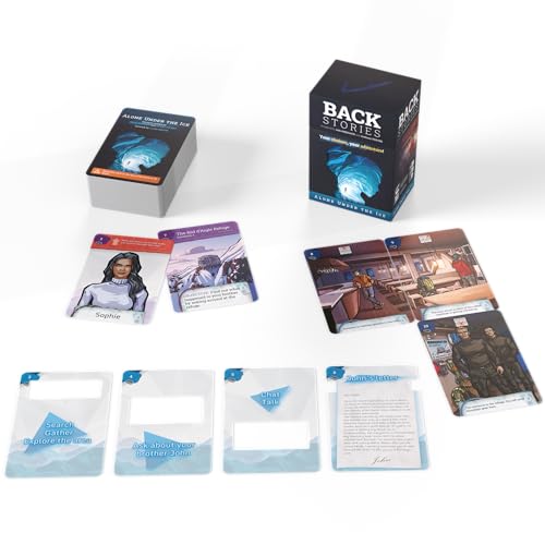 Lucky Duck Games Backstories punch card system; reveals consequences with tactile feedback.