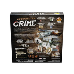 Lucky Duck Games Chronicles of Crime app screen guides clues and leads.