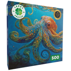 Lucky Puzzles octopus orange detail highlights artwork and immersive brain-teasing play.