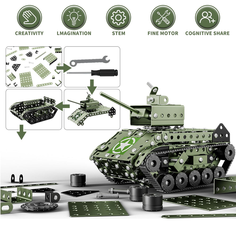 Lucky Doug army tank final model ready for desk display.