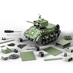 Lucky Doug army tank with glide wheels detail for a realistic look.