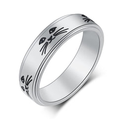 LuckyAmor anxiety ring moon-star outer band for discreet stress relief