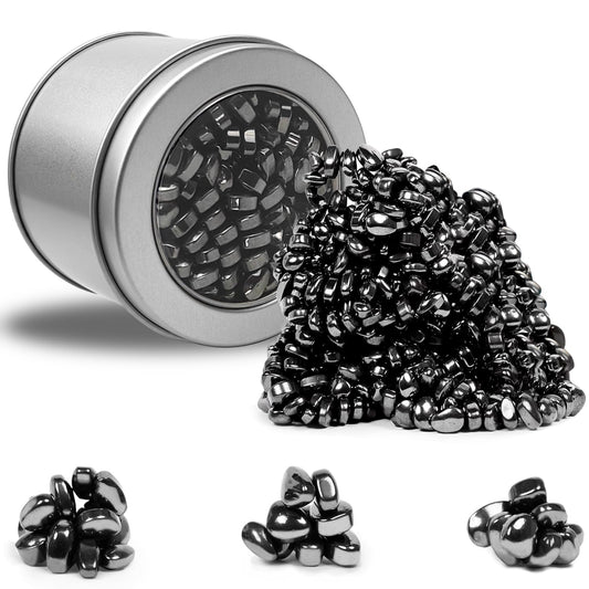 Luckyrao ferrite putty black close-up shows 500+ stones highlighting premium magnets for desk use.